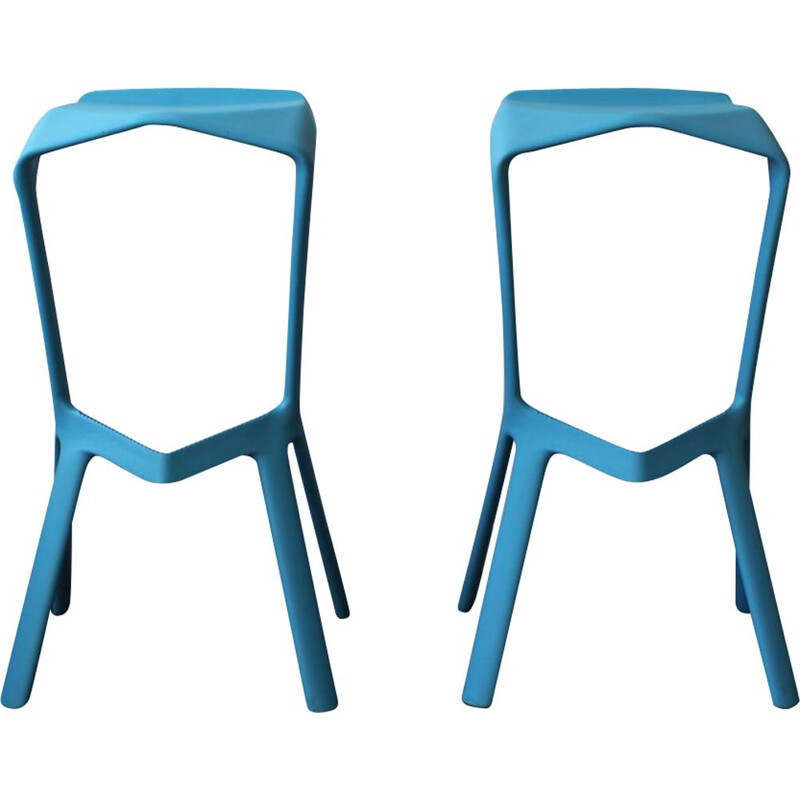 Mid-century pair of Muira bar stools by Konstantin Grcic for Plank, 2005