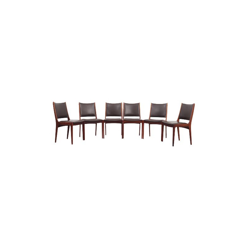 Set of 6 vintage rosewood chairs by J. Andersen for Uldum Møbelfabrik, Denmark 1960