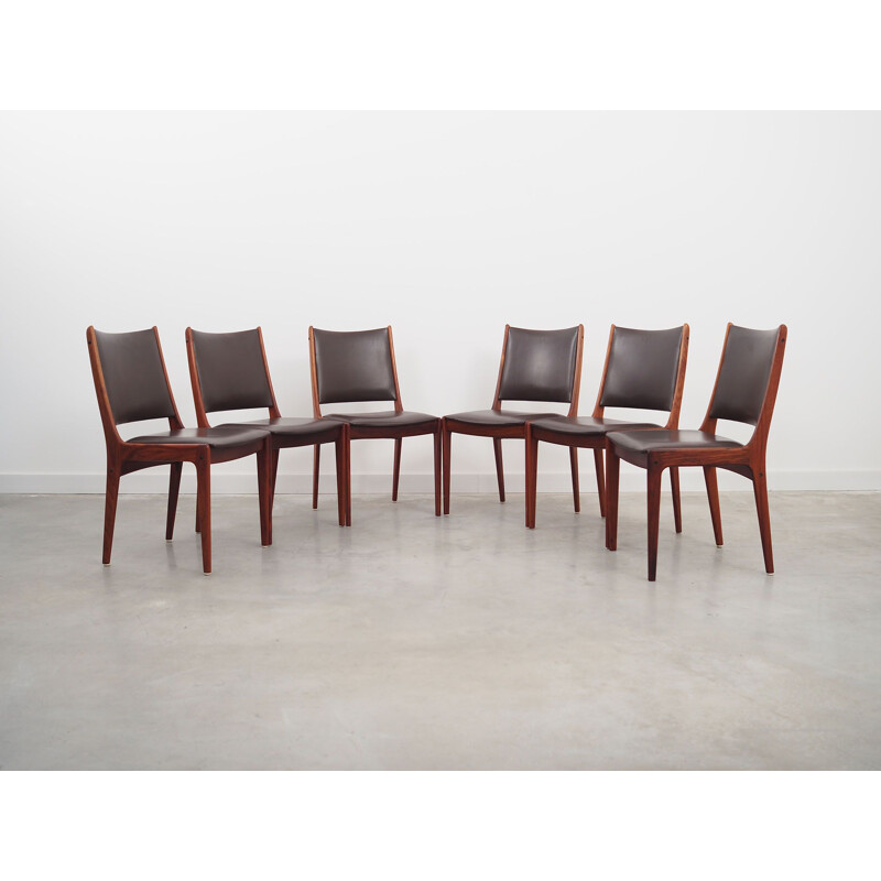 Set of 6 vintage rosewood chairs by J. Andersen for Uldum Møbelfabrik, Denmark 1960