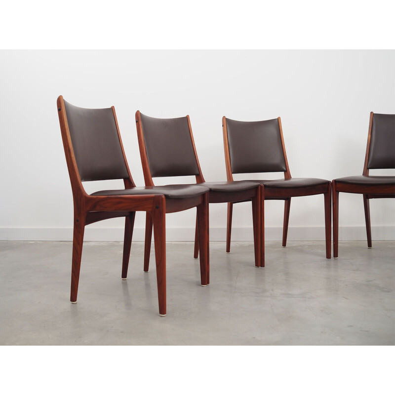 Set of 6 vintage rosewood chairs by J. Andersen for Uldum Møbelfabrik, Denmark 1960