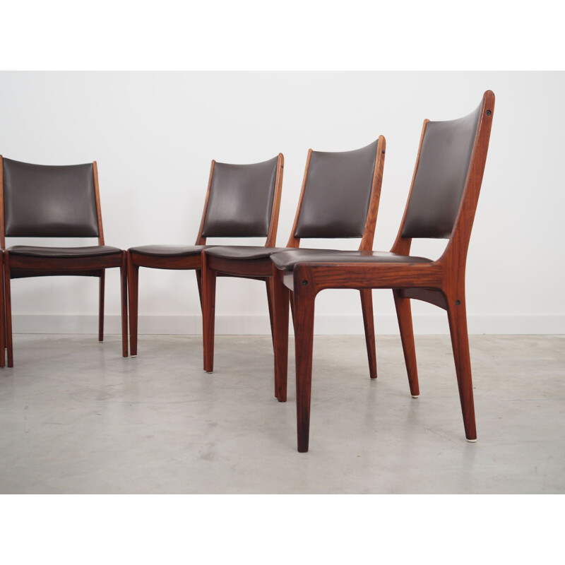 Set of 6 vintage rosewood chairs by J. Andersen for Uldum Møbelfabrik, Denmark 1960