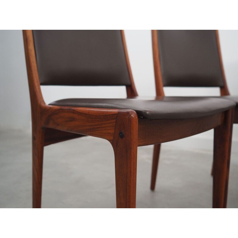 Set of 6 vintage rosewood chairs by J. Andersen for Uldum Møbelfabrik, Denmark 1960