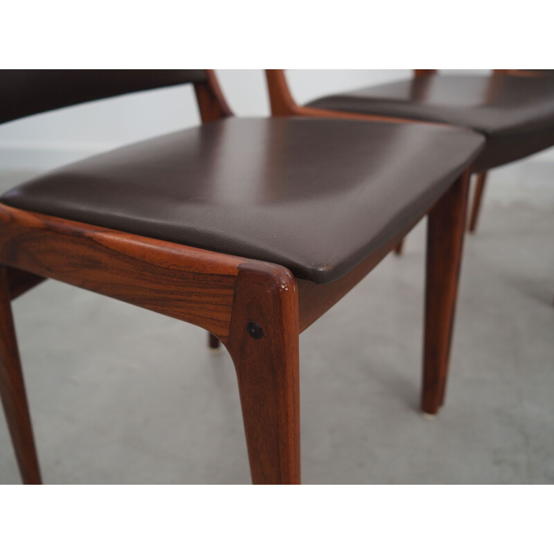 Set of 6 vintage rosewood chairs by J. Andersen for Uldum Møbelfabrik, Denmark 1960