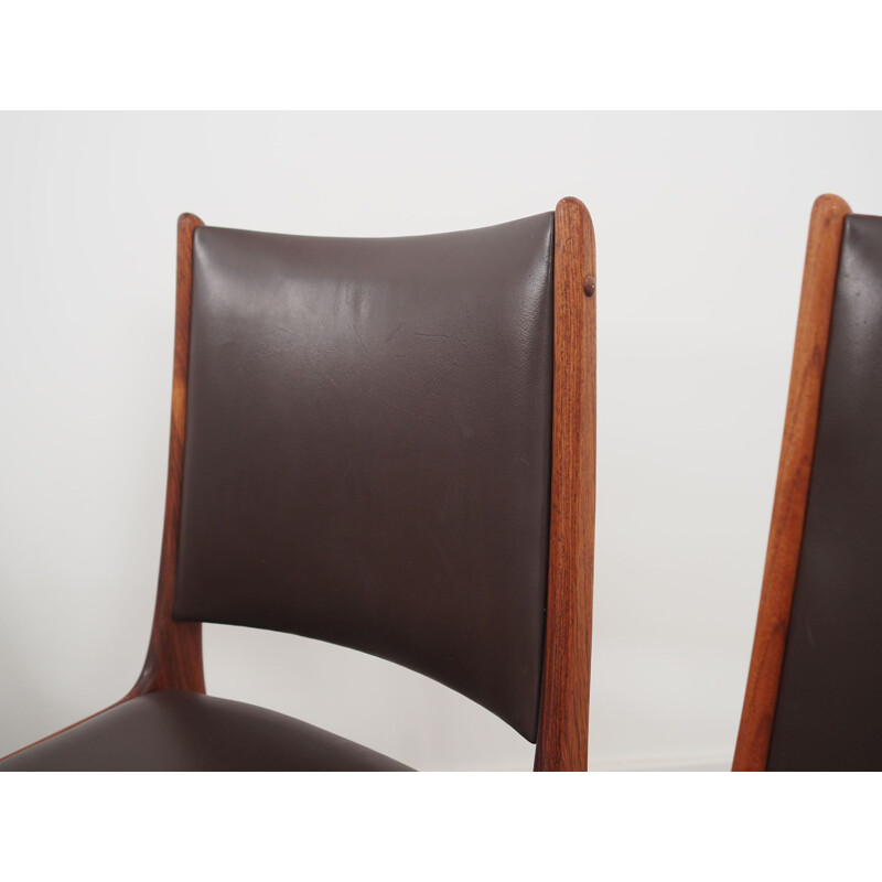 Set of 6 vintage rosewood chairs by J. Andersen for Uldum Møbelfabrik, Denmark 1960