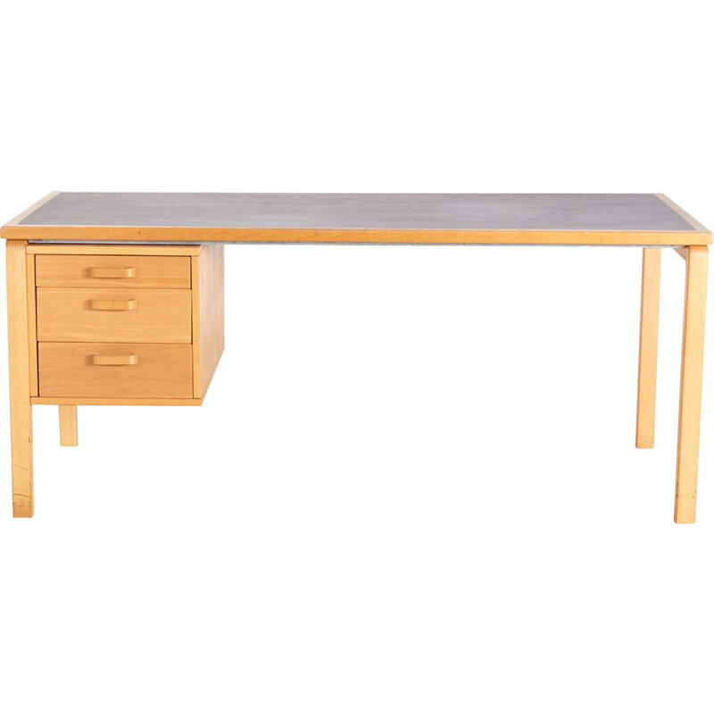 Vintage beech desk, 1970