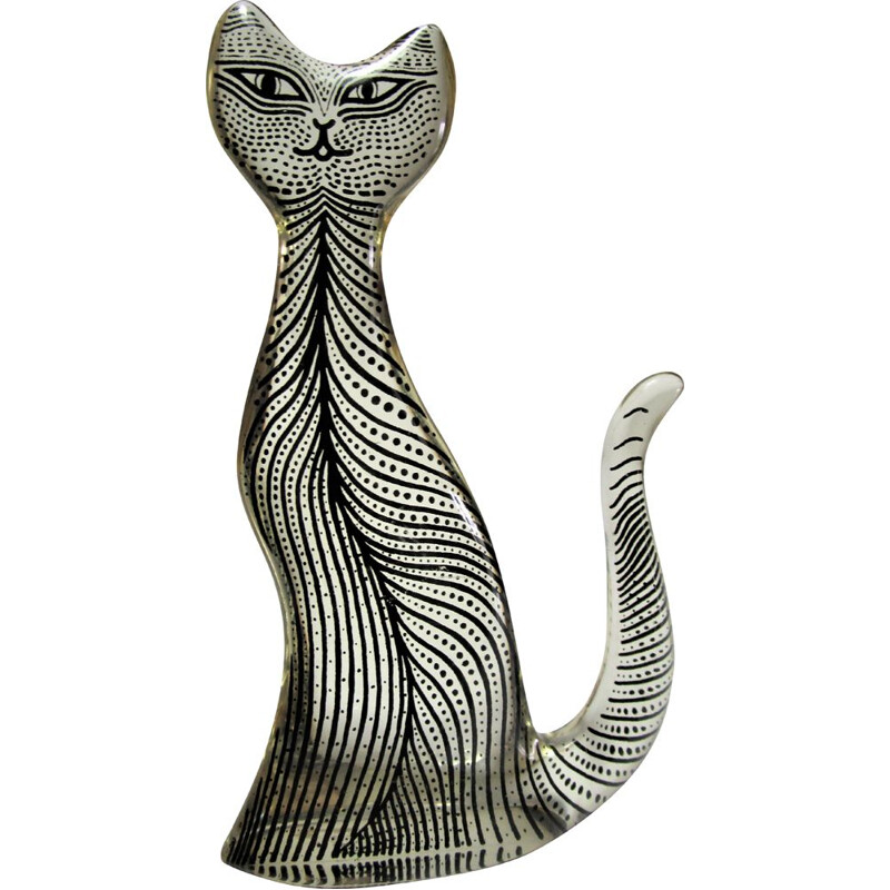 Vintage Plexiglas cat by Abraham Palatnik, Brazil 1960