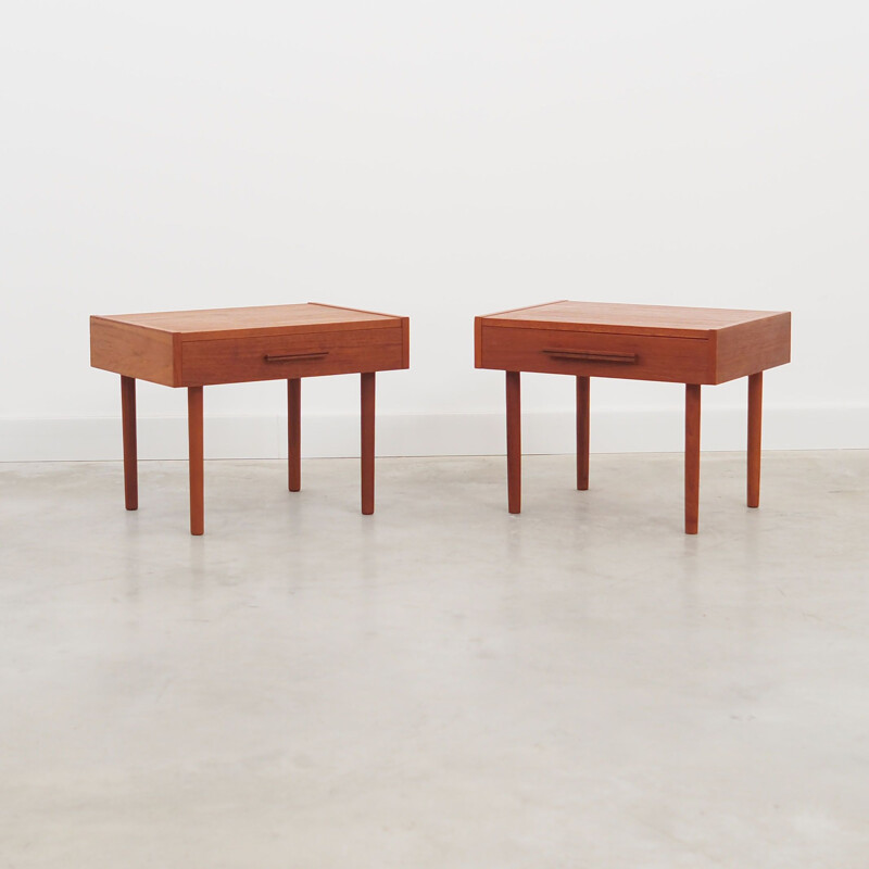 Pair of teak vintage night stand by PBJ Møbler, Denmark 1970s