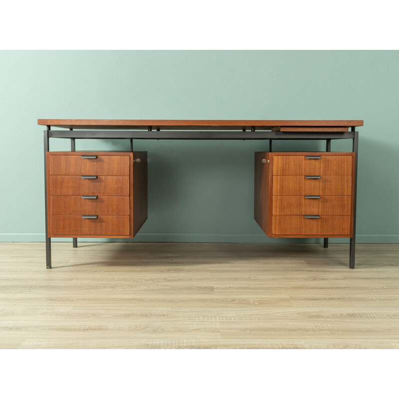 Vintage teak desk by Herbert Hirche for Holzäpfel, Germany 1950s