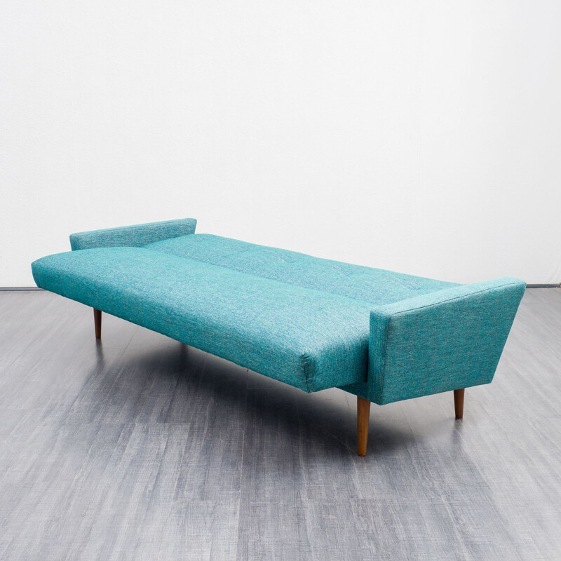 Mid-century folding sleeper sofa bed with armrest, 1960s