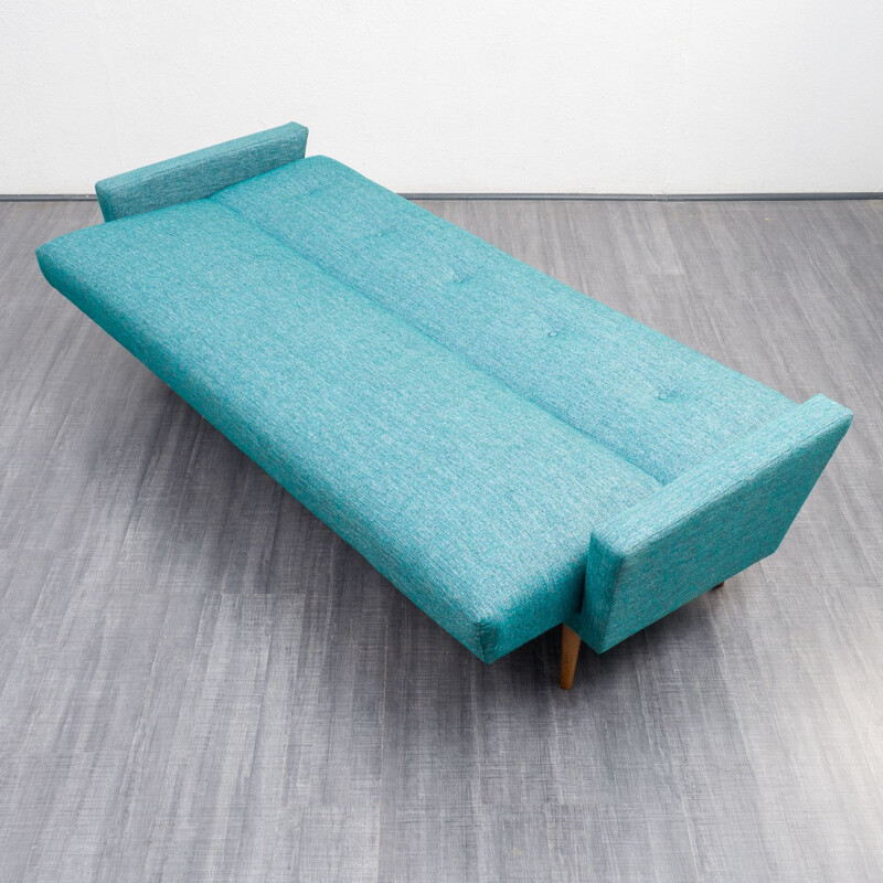 Mid-century folding sleeper sofa bed with armrest, 1960s