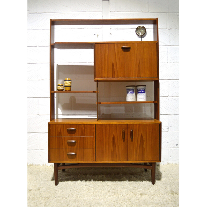 Scandinavian vintage bookcase in teak, Victor WILKINS - 1960s