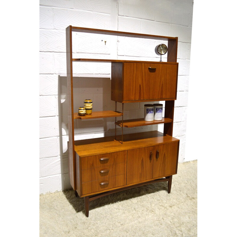 Scandinavian vintage bookcase in teak, Victor WILKINS - 1960s