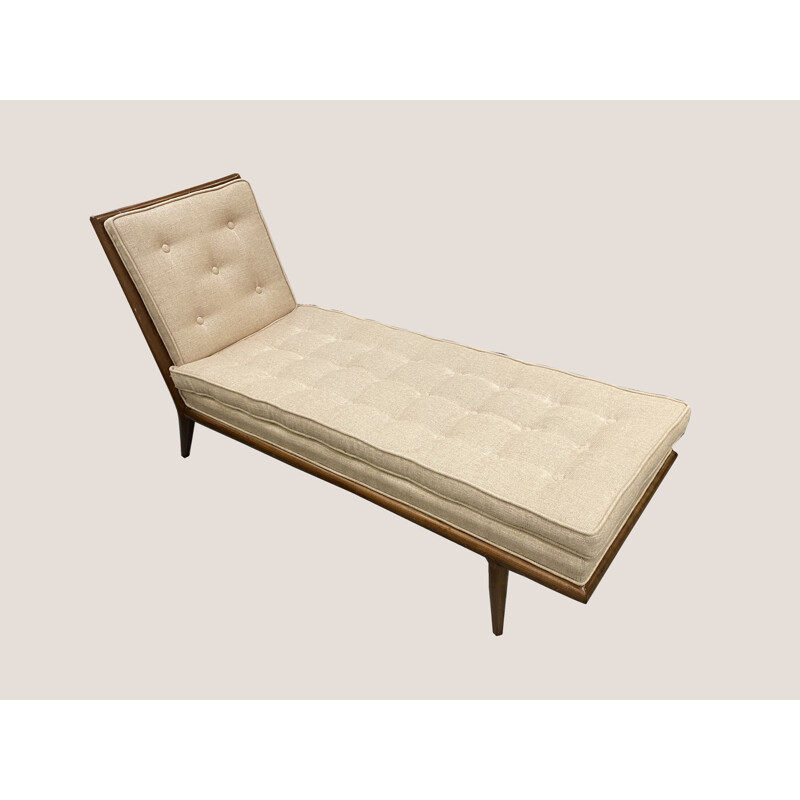 Vintage walnut and fabric daybed by Terence Harold Robsjohn-Gibbings for Widdicomb USA
