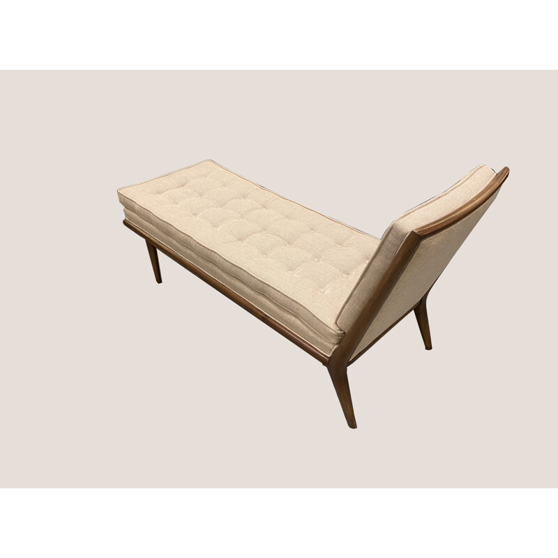 Vintage walnut and fabric daybed by Terence Harold Robsjohn-Gibbings for Widdicomb USA