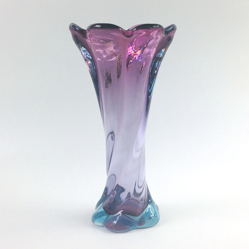 Mid-century twisted Murano glass vase, Italy, 1960s