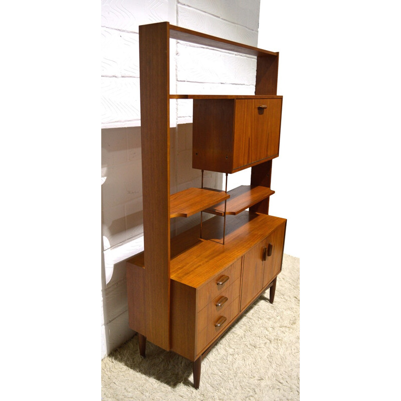 Scandinavian vintage bookcase in teak, Victor WILKINS - 1960s