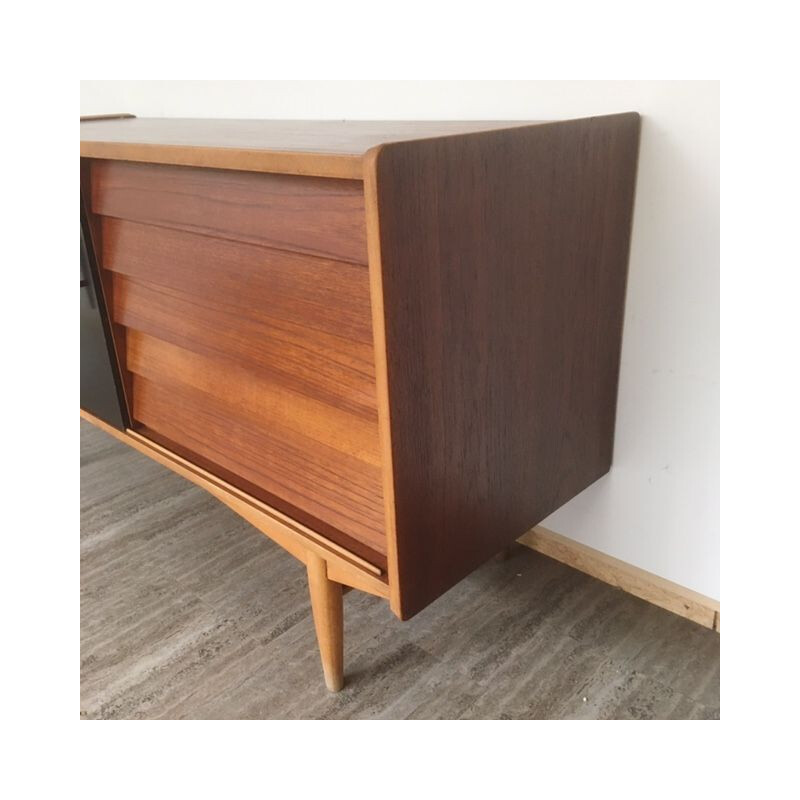 Vintage sideboard with 4 drawers and sliding door by Nils Jonsson for Troeds, Sweden 1960