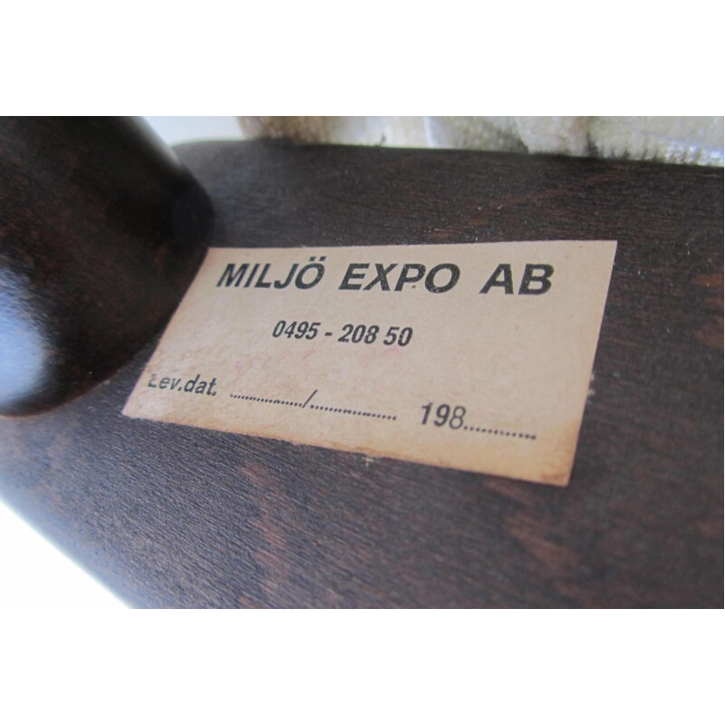 Set of 4 armchairs Miljo Expo in beech - 1980s