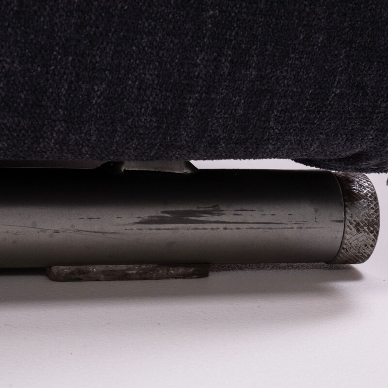Canapé Flexform vintage en tissu gris ardoise avec deux unités séparées