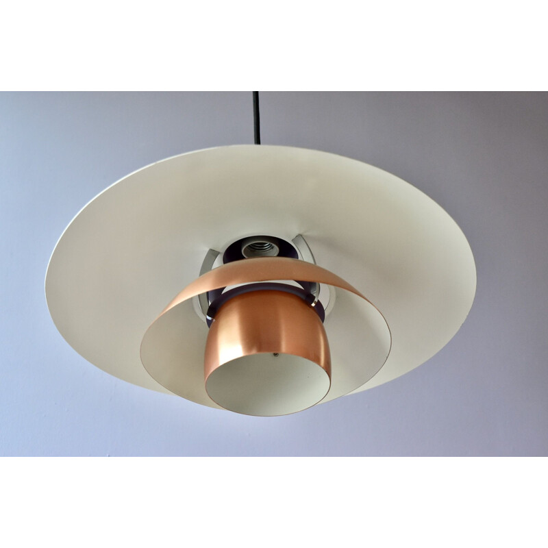 Vintage PH 4-4 12 copper pendant lamp by Poul Henningsen, Denmark