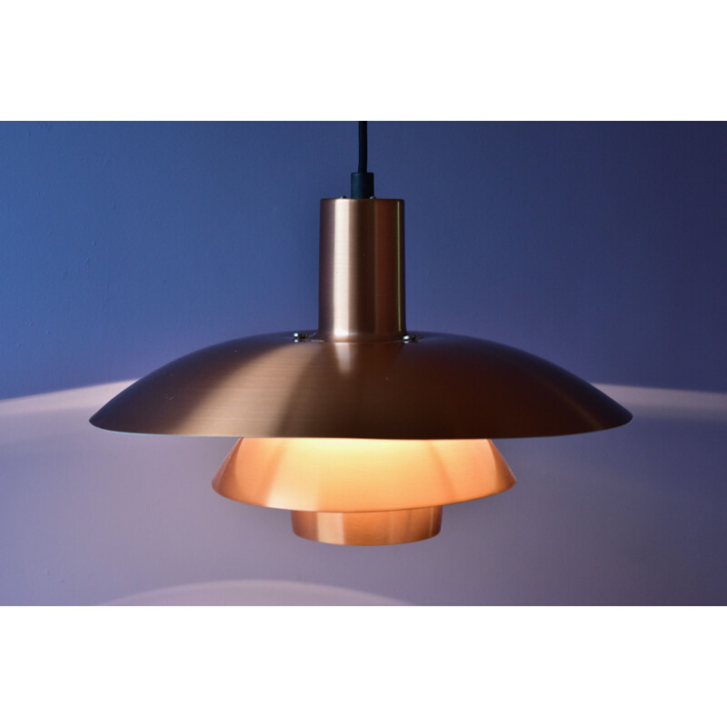 Vintage PH 4-4 12 copper pendant lamp by Poul Henningsen, Denmark