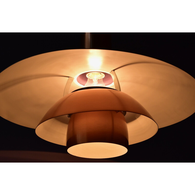 Vintage PH 4-4 12 copper pendant lamp by Poul Henningsen, Denmark