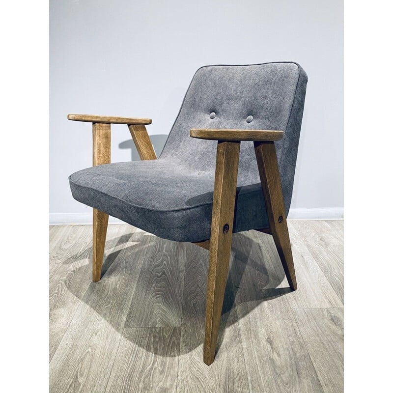 Fauteuil léger vintage modèle 366 de J. Chierowski, 1960