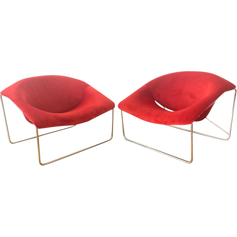 Pair of cubic armchairs by Olivier Mourgue for Airborne, 1960s