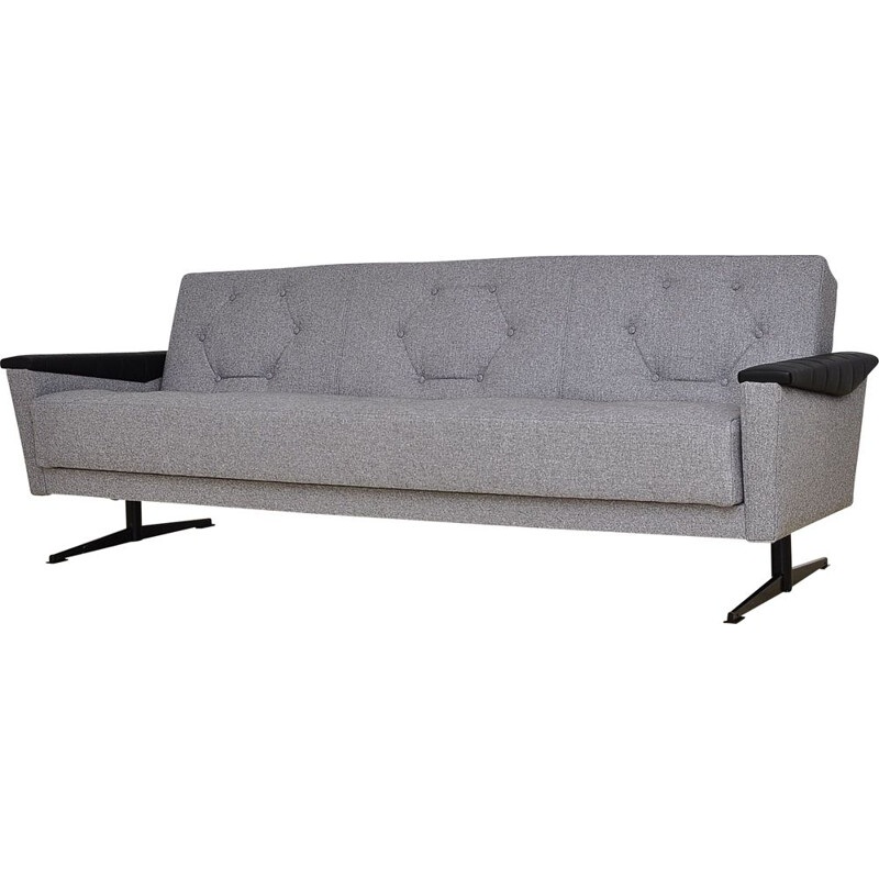 Mid-century upholstered and convertible sleeper sofa bed, 1960