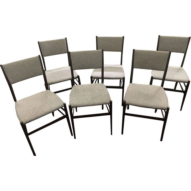 Ensemble de 6 chaises Leggera vintage de Gio Ponti édition Cassina