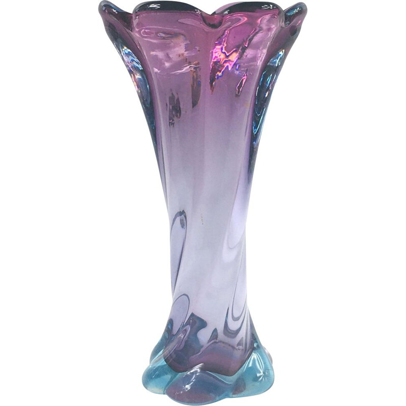 Mid-century twisted Murano glass vase, Italy, 1960s