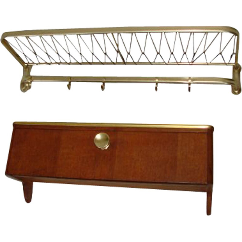 Mid-century wall shelf and hanger, 1970