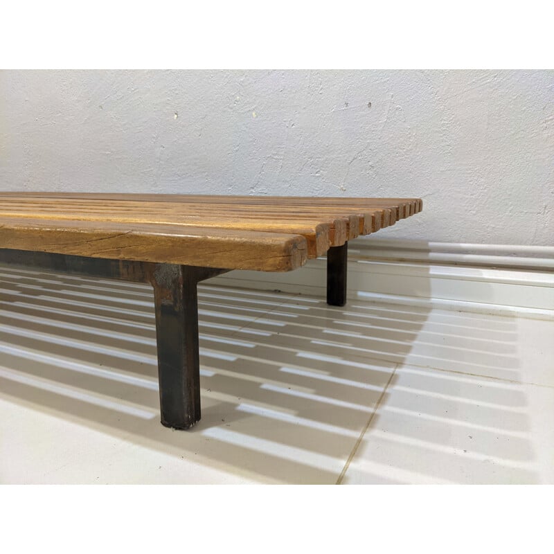 Vintage Cansado bench by Charlotte Perriand, 1954