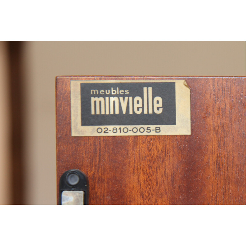 Secrétaire vintage formant table d'ARP pour Minvielle Meuble, France 1960