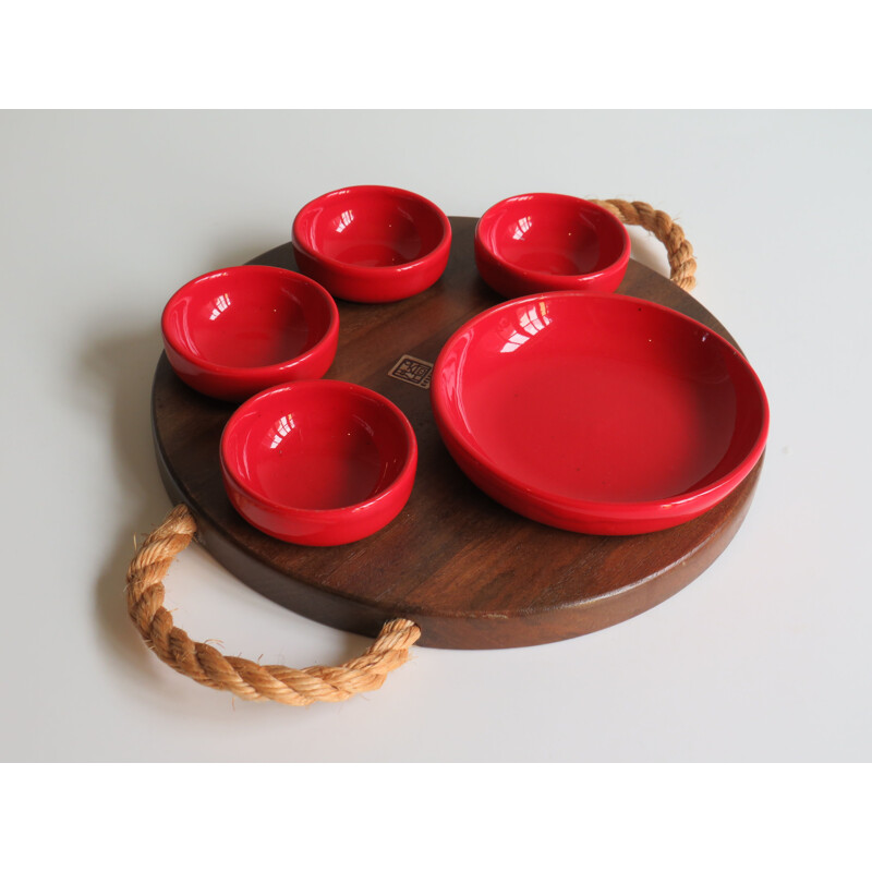 Vintage serving set Delbru, Denmark 1970s