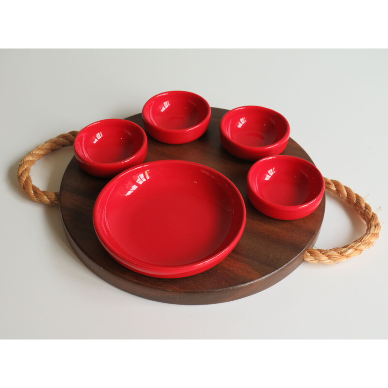 Vintage serving set Delbru, Denmark 1970s