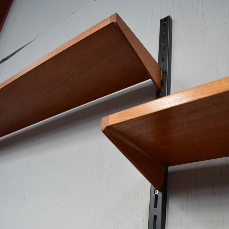 FM Møbler teak wall-unit system, Kai KRISTIANSEN - 1960s