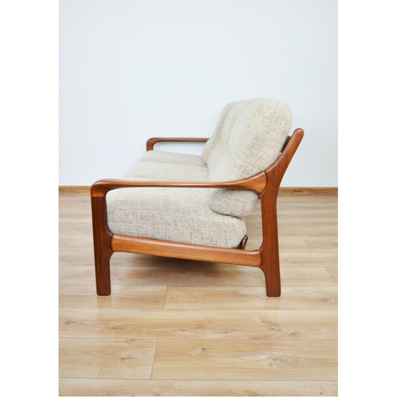 Set of vintage teak couch with armchair, 1960s