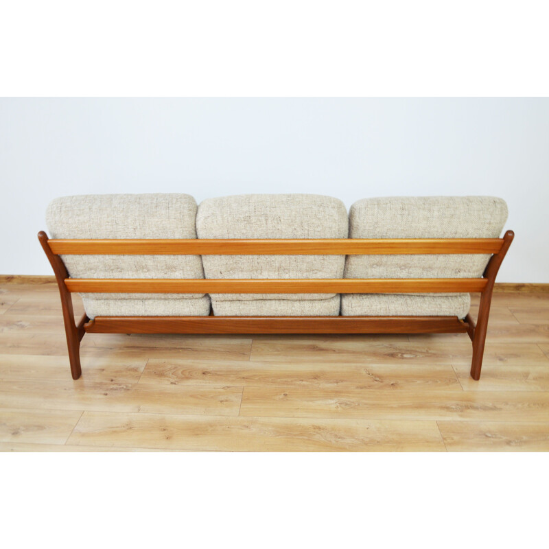 Set of vintage teak couch with armchair, 1960s