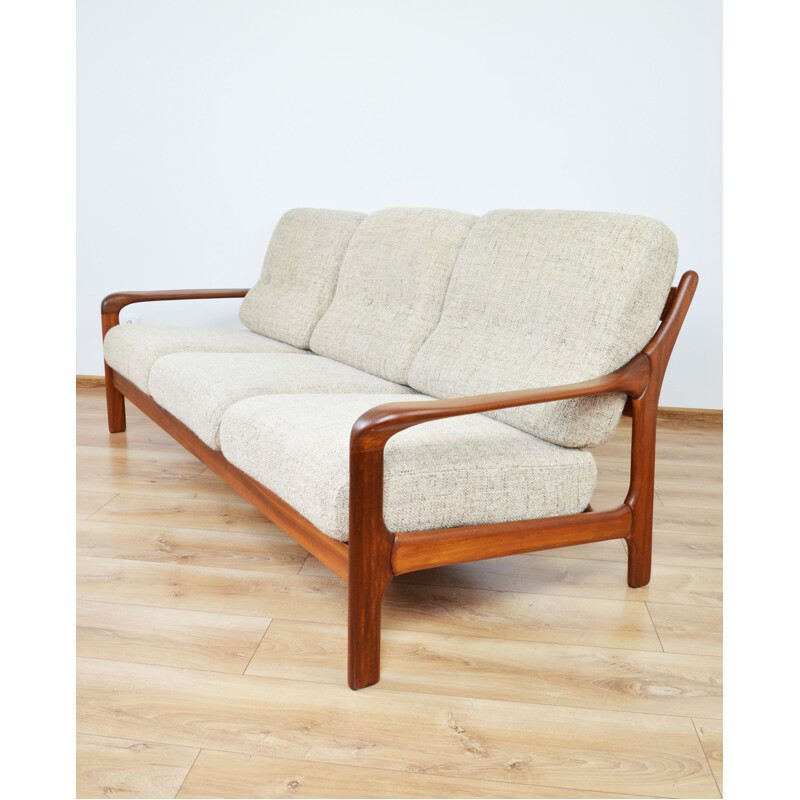 Set of vintage teak couch with armchair, 1960s