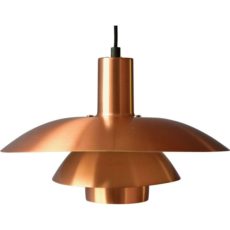 Vintage PH 4-4 12 copper pendant lamp by Poul Henningsen, Denmark