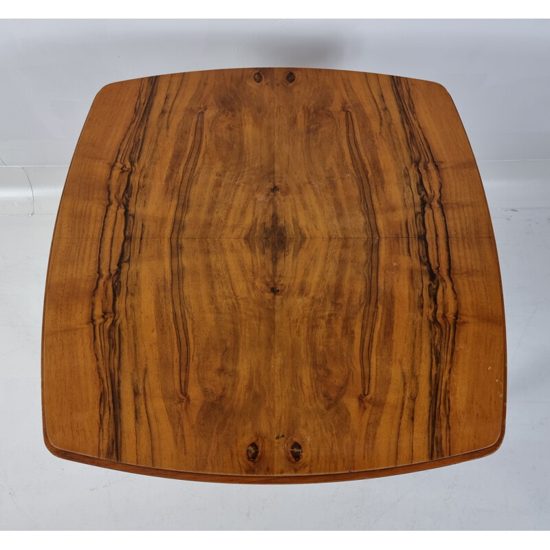 Vintage walnut coffee table by Jindřich Halabala, 1950