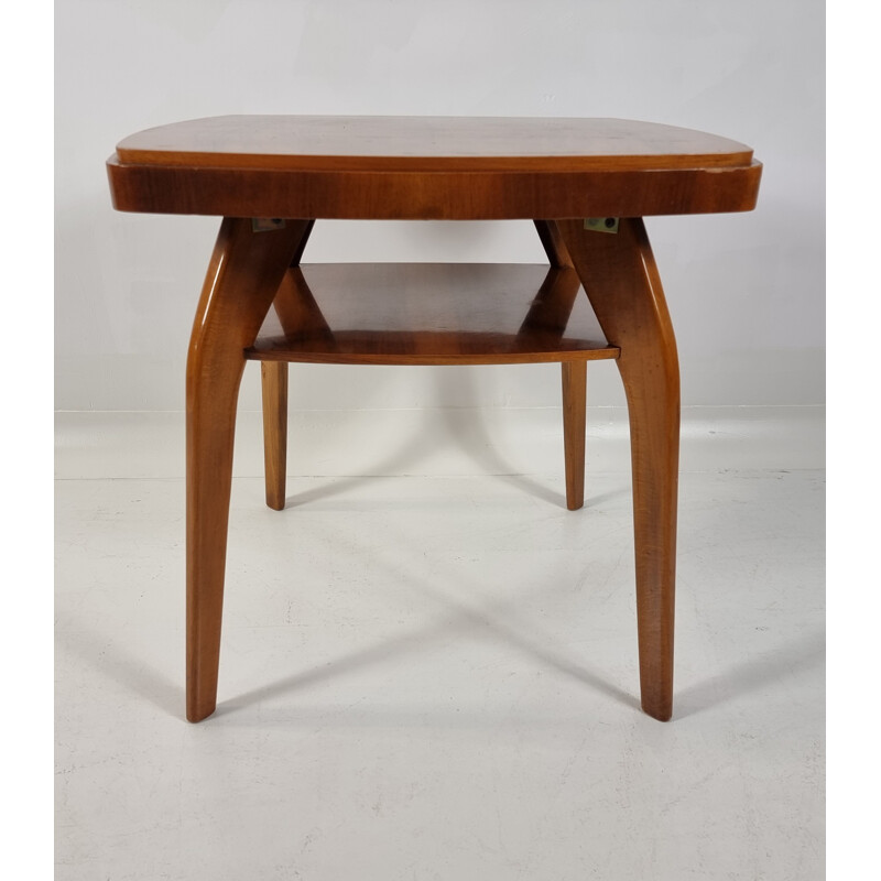 Vintage walnut coffee table by Jindřich Halabala, 1950