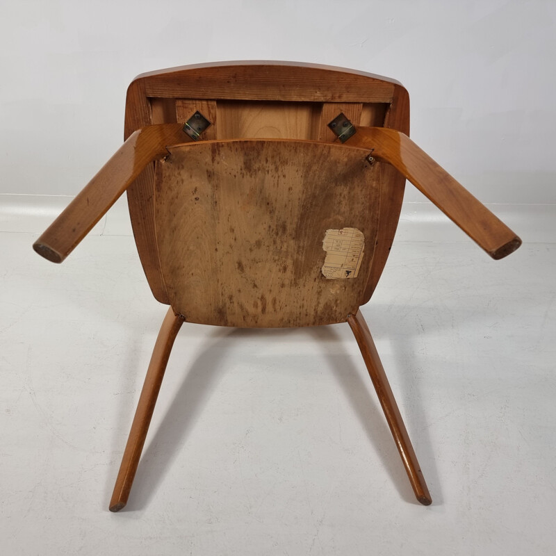 Vintage walnut coffee table by Jindřich Halabala, 1950