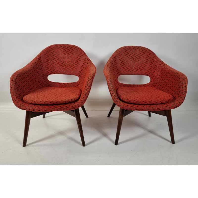Paire de fauteuils vintage Shell de Miroslav Navratil, 1960