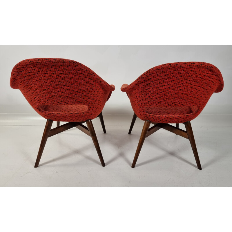 Paire de fauteuils vintage Shell de Miroslav Navratil, 1960