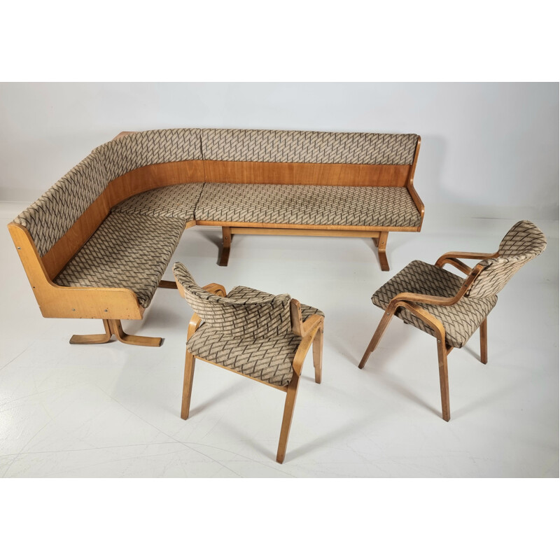 Vintage living room set by Ludvik Volak for Drevopodnik Holesov, Czechoslovakia 1960