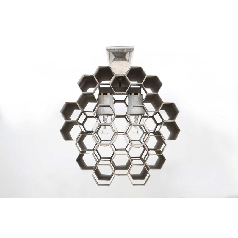 Vintage honeycomb wall lamp by Jules Wabbes, 1953