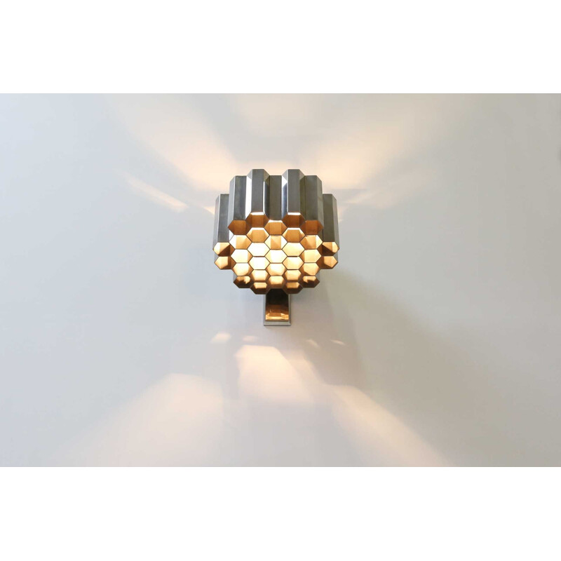 Vintage honeycomb wall lamp by Jules Wabbes, 1953