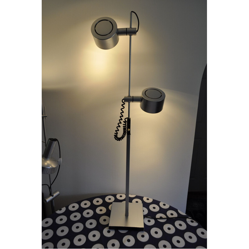 Vintage adjustable lights floor lamp by Peter Nelson